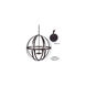 Metal Sphere 24 inch Handfinished Copper Antique Pendant Ceiling Light, Medium
