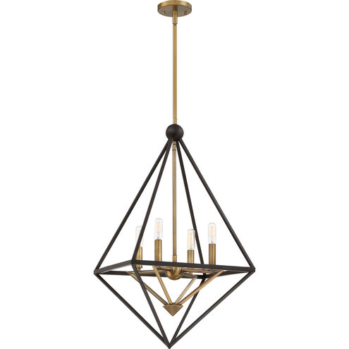 Louvre 4 Light 23 inch Western Bronze Foyer Chandelier Ceiling Light