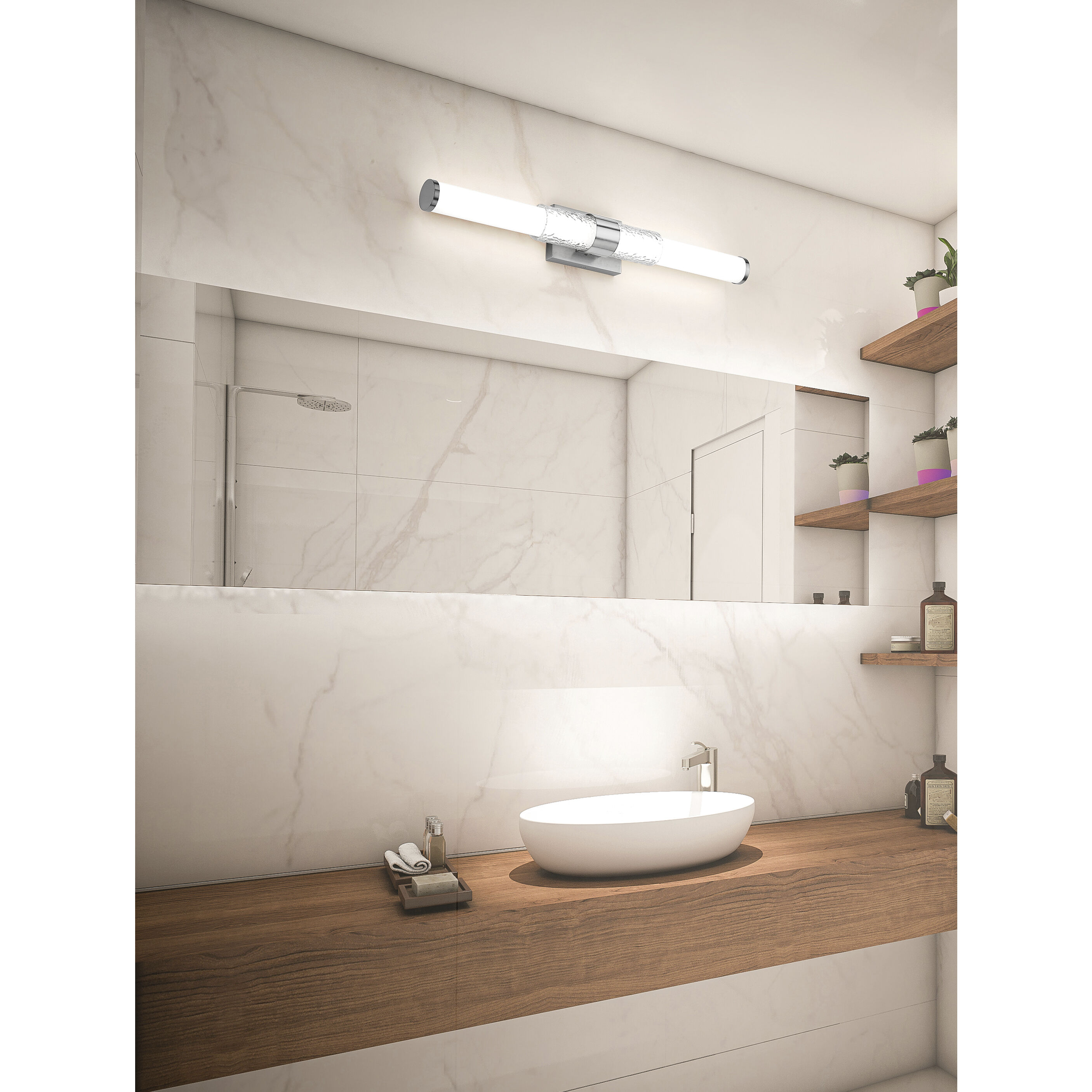 Egon LED 32 inch Brushed Nickel Bath Vanity Light Wall Light