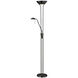 Contemporary 71 inch 100.00 watt Matte Black Task Floor Lamp Portable Light, Gooseneck
