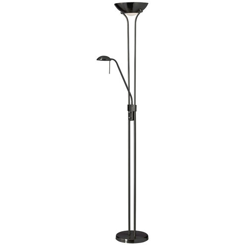 Contemporary 71 inch 100.00 watt Matte Black Task Floor Lamp Portable Light, Gooseneck