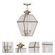 Westover 3 Light 12 inch Antique Brass Outdoor Pendant Lantern