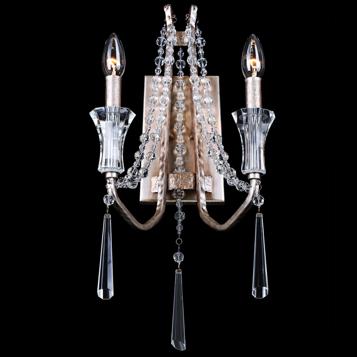 Barcelona Wall Sconce Wall Light in Transcend Silver, Optic Crystal