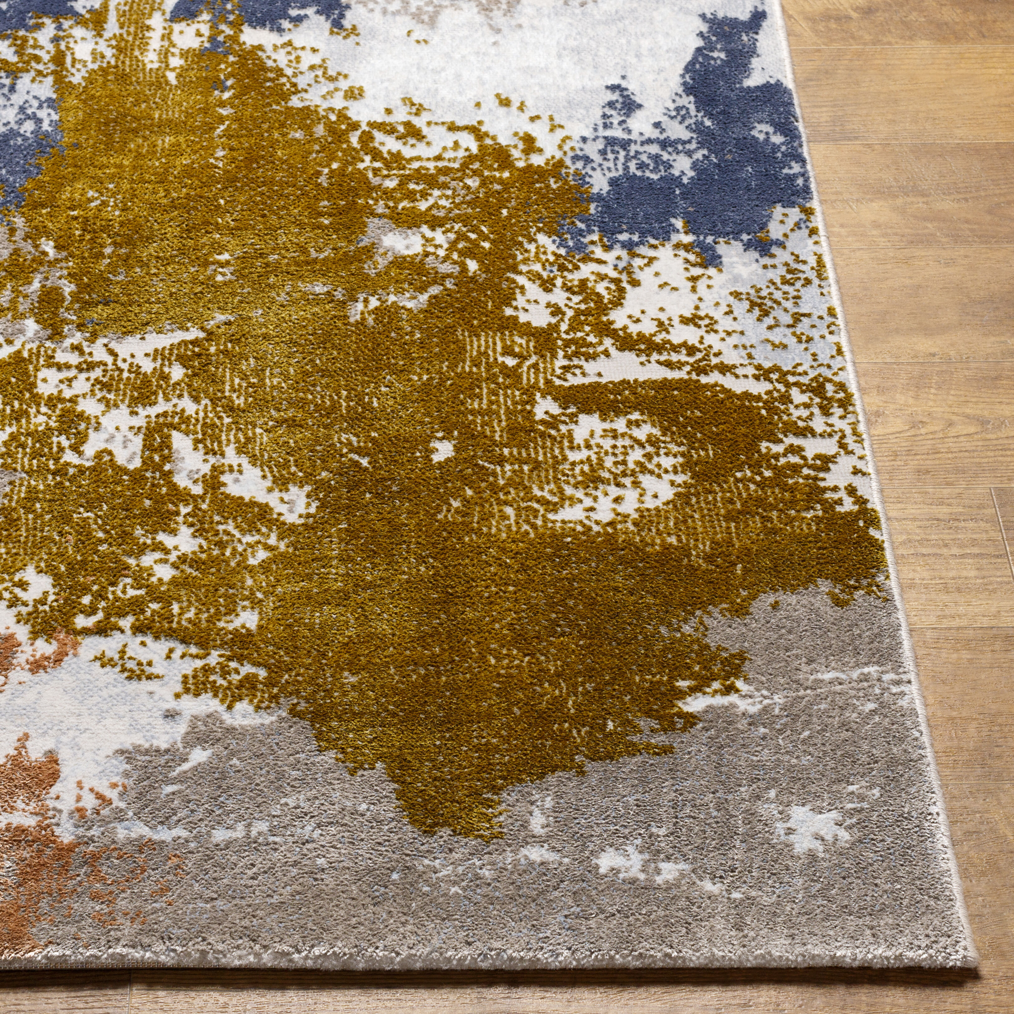 Delight 47 X 24 inch Mustard Rug, Rectangle