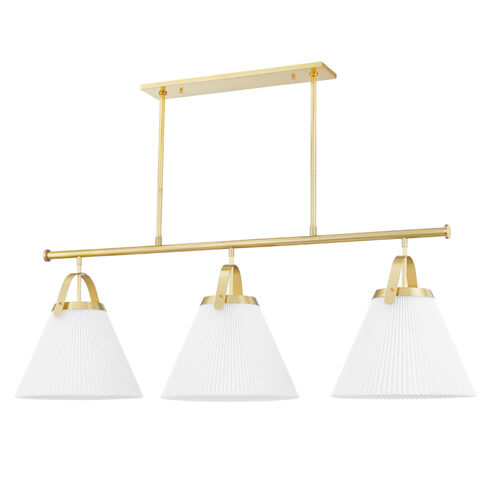 Aldridge 3 Light 58 inch Aged Brass Island Light Ceiling Light