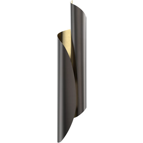 Parducci 2 Light 29.53 inch Light Brass and Urban Bronze Bath Vanity Wall Light