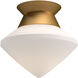 Alora Mood Nora 1 Light 8 inch Aged Gold/Opal Matte Glass Flush Mount Ceiling Light