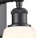Ballston Cindyrella 1 Light 7 inch Matte Black Sconce Wall Light in Incandescent, Matte White Glass