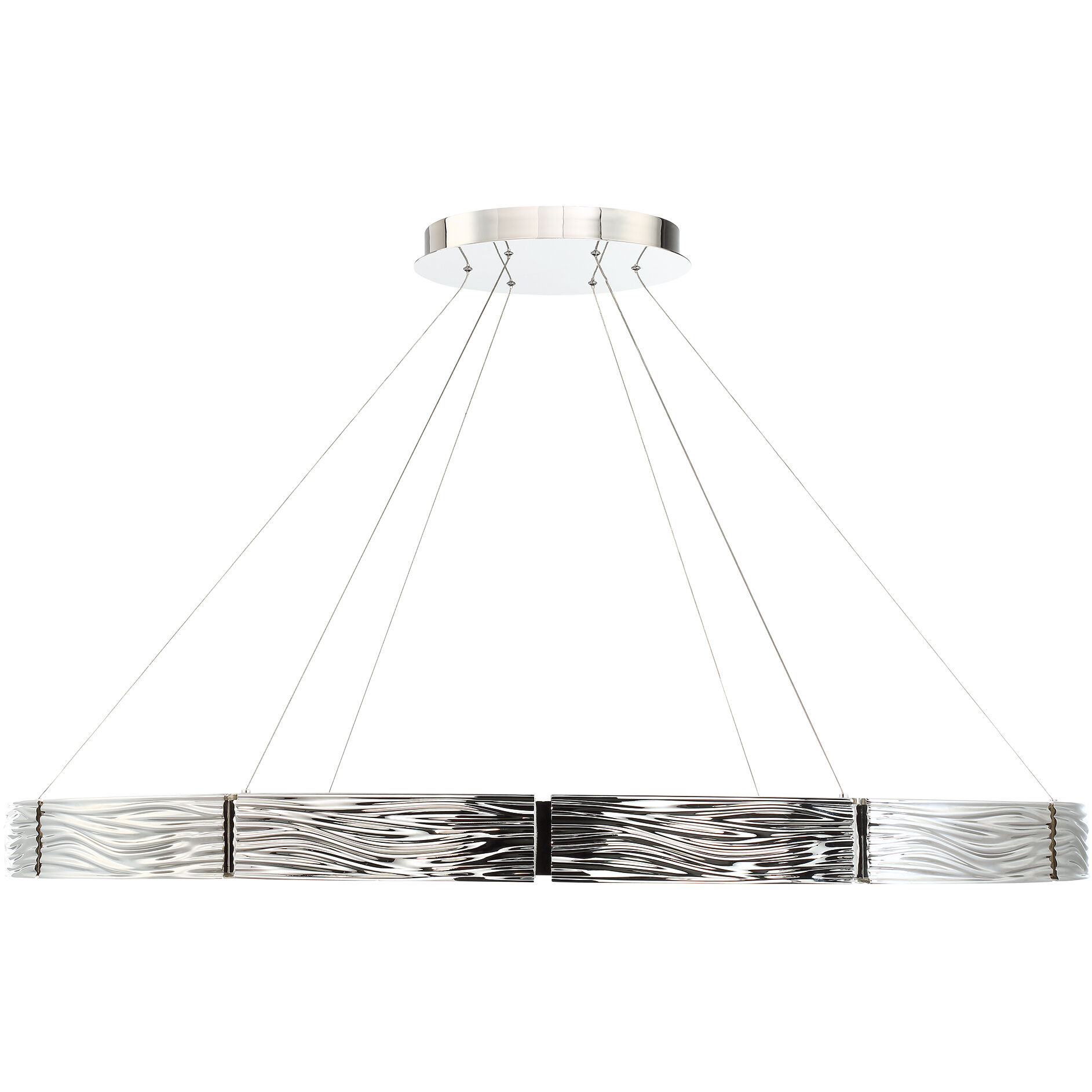 Zelda LED 48 inch Polished Nickel Chandelier Ceiling Light in 48in.