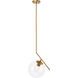 Ryland 1 Light 16 inch Brass Pendant Ceiling Light