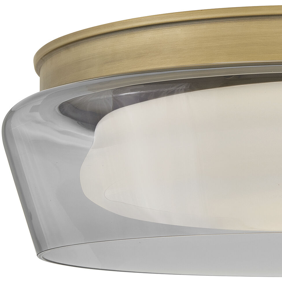 Demi LED 22 inch Heritage Brass Flush Mount Ceiling Light