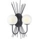 New Traditional 2 Light Matte Black Wall Sconce Wall Light