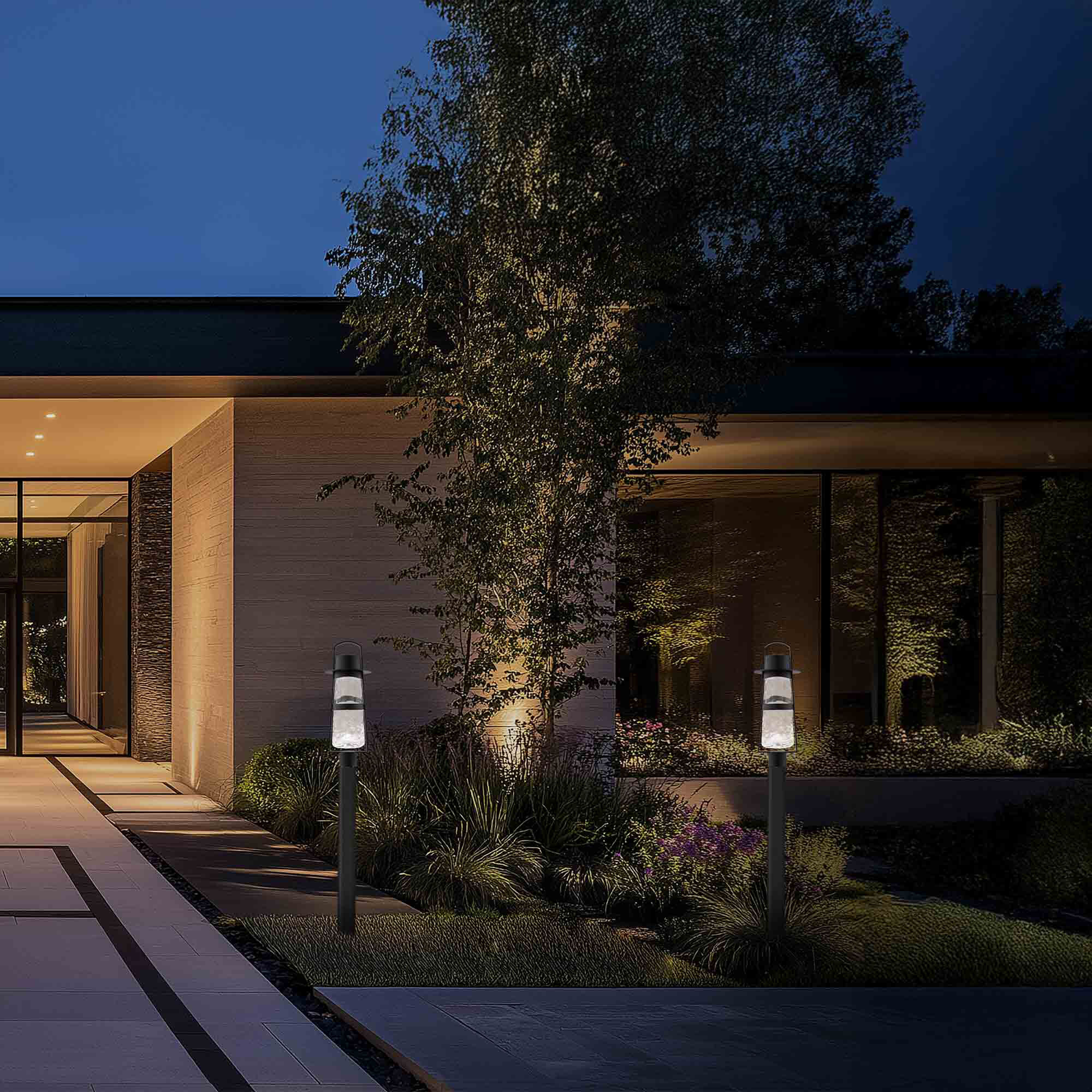 Balthus LED 23.4 inch Black Outdoor Post Lighting