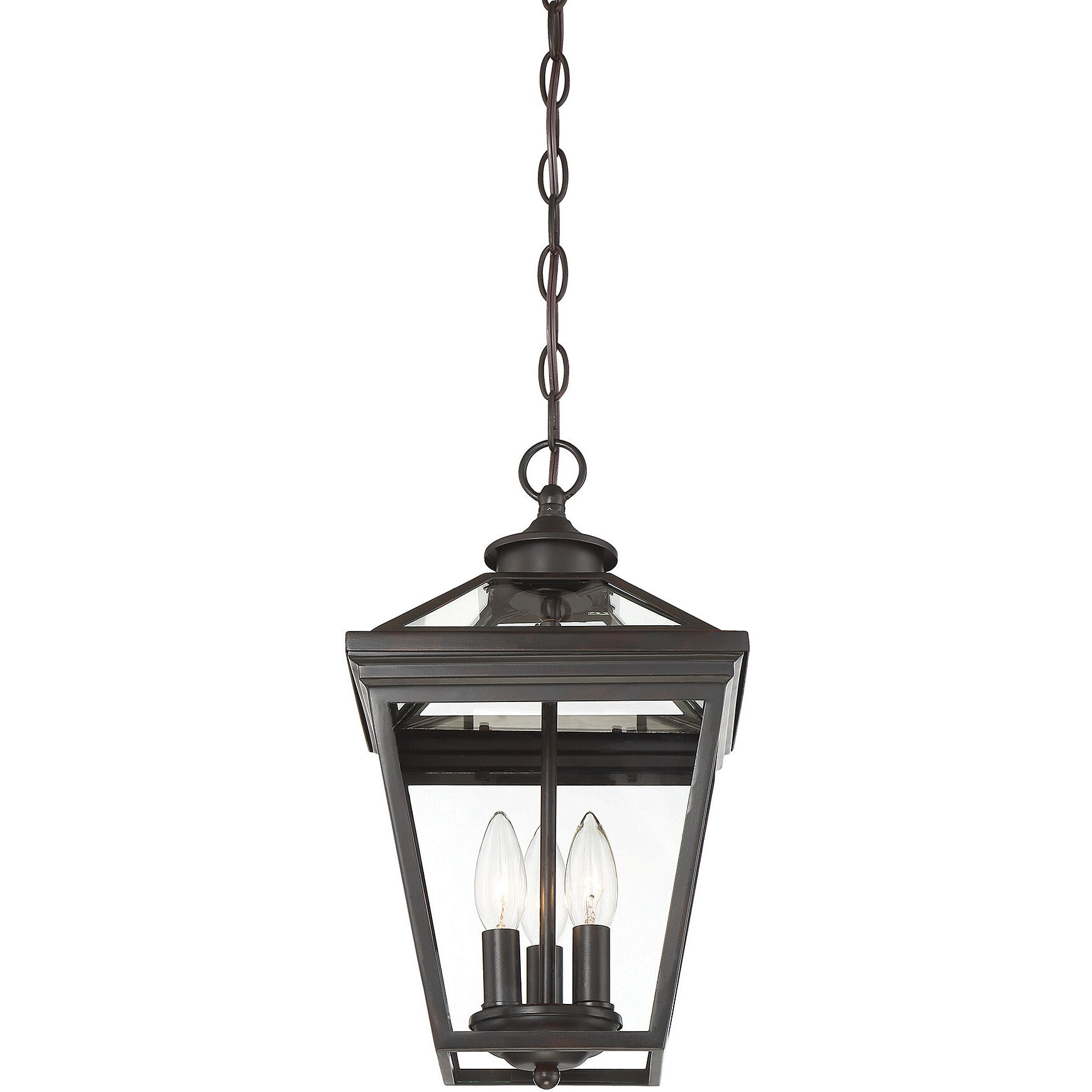 Ellijay 3 Light 9 inch English Bronze Outdoor Hanging Lantern