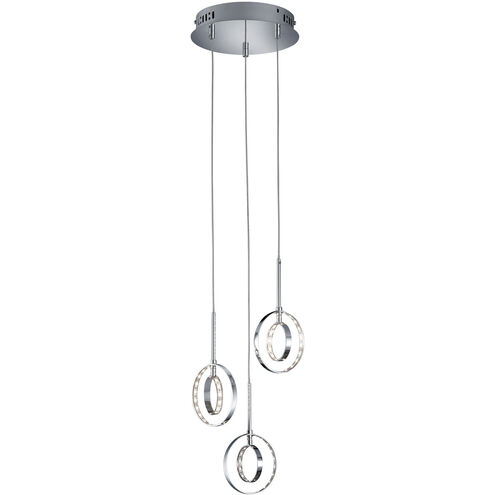 Prater 3 Light 11 inch Chrome Chandelier Ceiling Light