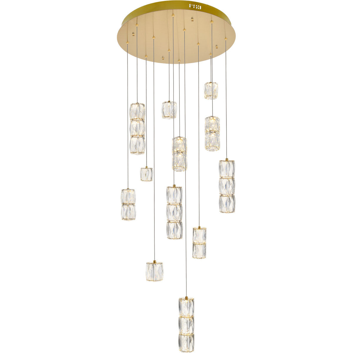 Polaris LED 24 inch Gold Chandelier Ceiling Light