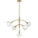 Phoebe LED 33.5 inch Heritage Brass Chandelier Ceiling Light