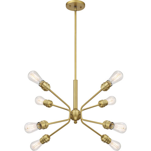 Faraday 8 Light 30.13 inch Brushed Brass Pendant Ceiling Light
