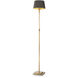 Tryon 57.68 inch 40.00 watt Brushed Brass Floor Lamp Portable Light in Velvet Shade