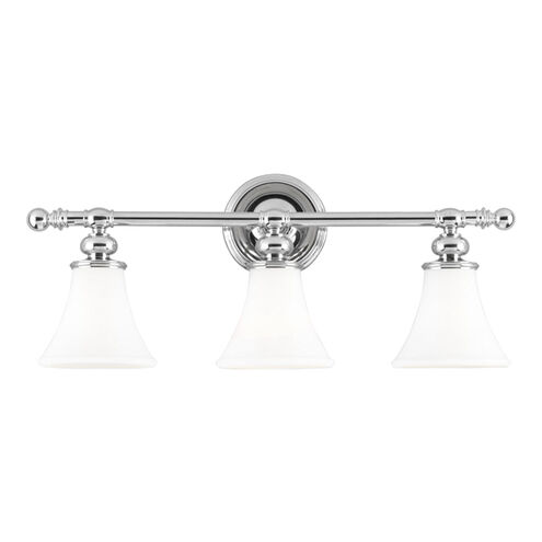 Weston 3 Light 25 inch Polished Nickel Bath and Vanity Wall Light