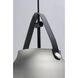 Nordic 1 Light 14 inch Black/Brushed Platinum Single Pendant Ceiling Light in Black and Brushed Patinum