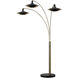 Rancho Mirage 87 inch 60 watt Weathered Brass and Black Arc Floor Lamp Portable Light