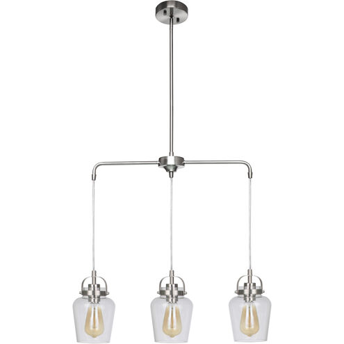 Neighborhood Trystan 3 Light 6 inch Brushed Polished Nickel Pendant Ceiling Light