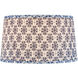 Pembrook Blue and Ivory 18 inch Tapered Lamp Shade, Large