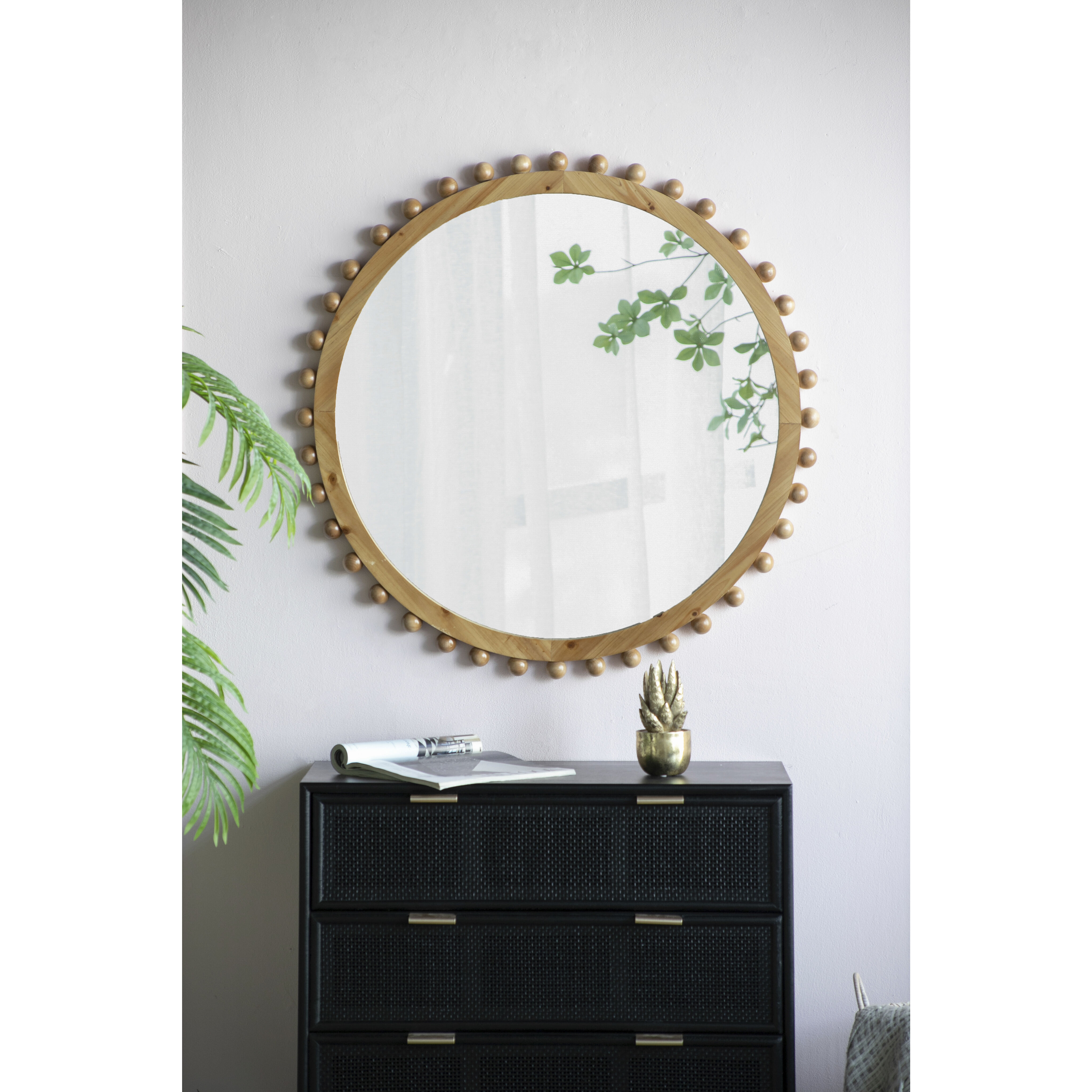 Jasper 33.5 X 33.5 inch Brown Wall Mirror