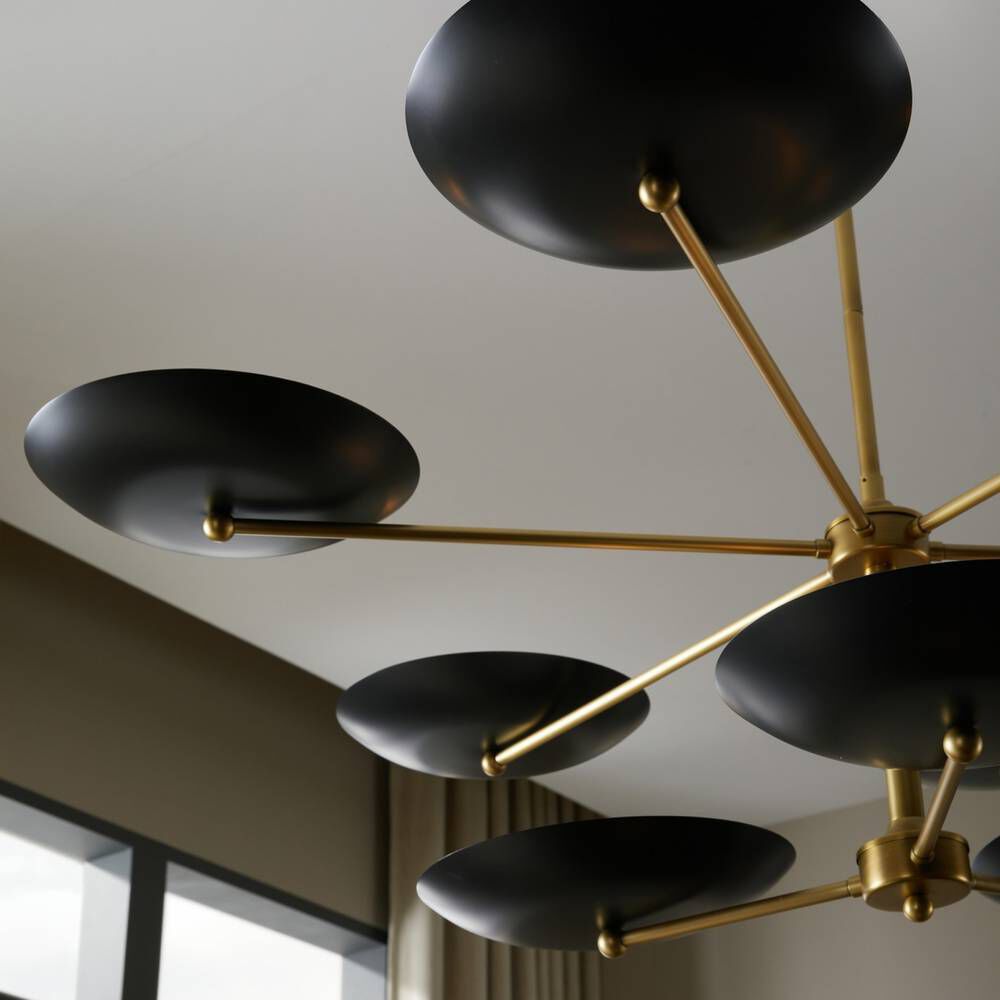 Griffith 9 Light 52 inch Bronze Two Tiered Chandelier Ceiling Light