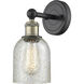 Caledonia Sconce Wall Light in Black Antique Brass, Mica