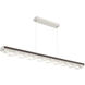 Tessera LED 62.6 inch Salt White with Cocoa Linear Chandelier Ceiling Light