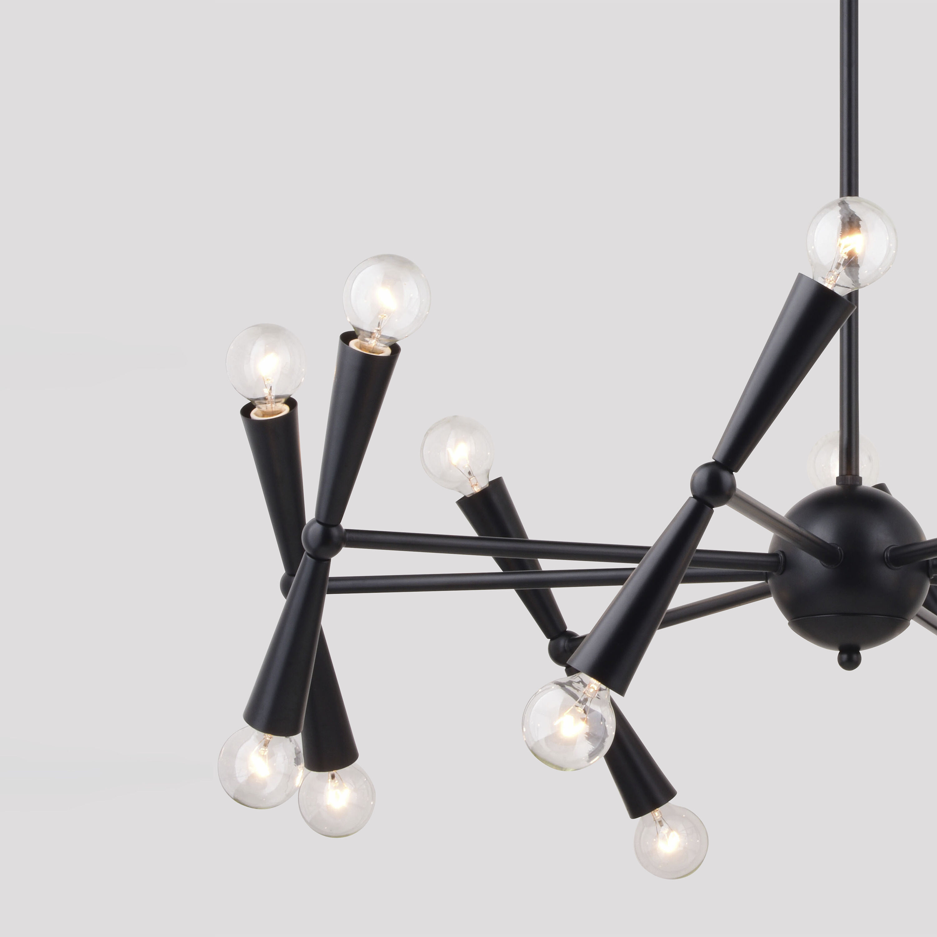 Drake LED 29 inch Matte Black Chandelier Ceiling Light