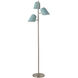 Culver 59 inch 6 watt Satin Nickel Floor Lamp Portable Light in Pool Blue Steel