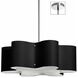 Zulu 3 Light 24 inch Polished Chrome with Black Pendant Ceiling Light