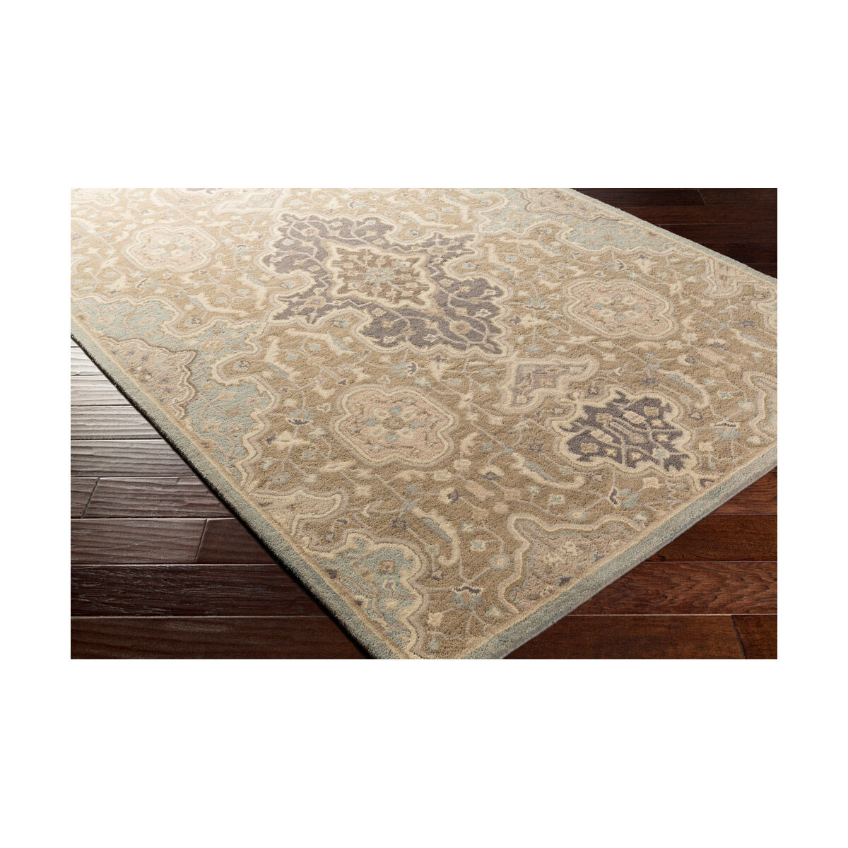 Castello 120 X 96 inch Taupe/Camel/Khaki/Medium Gray Rugs, Wool