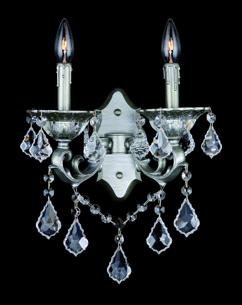 Rafael 2 Light Antique Silver Wall Bracket Wall Light