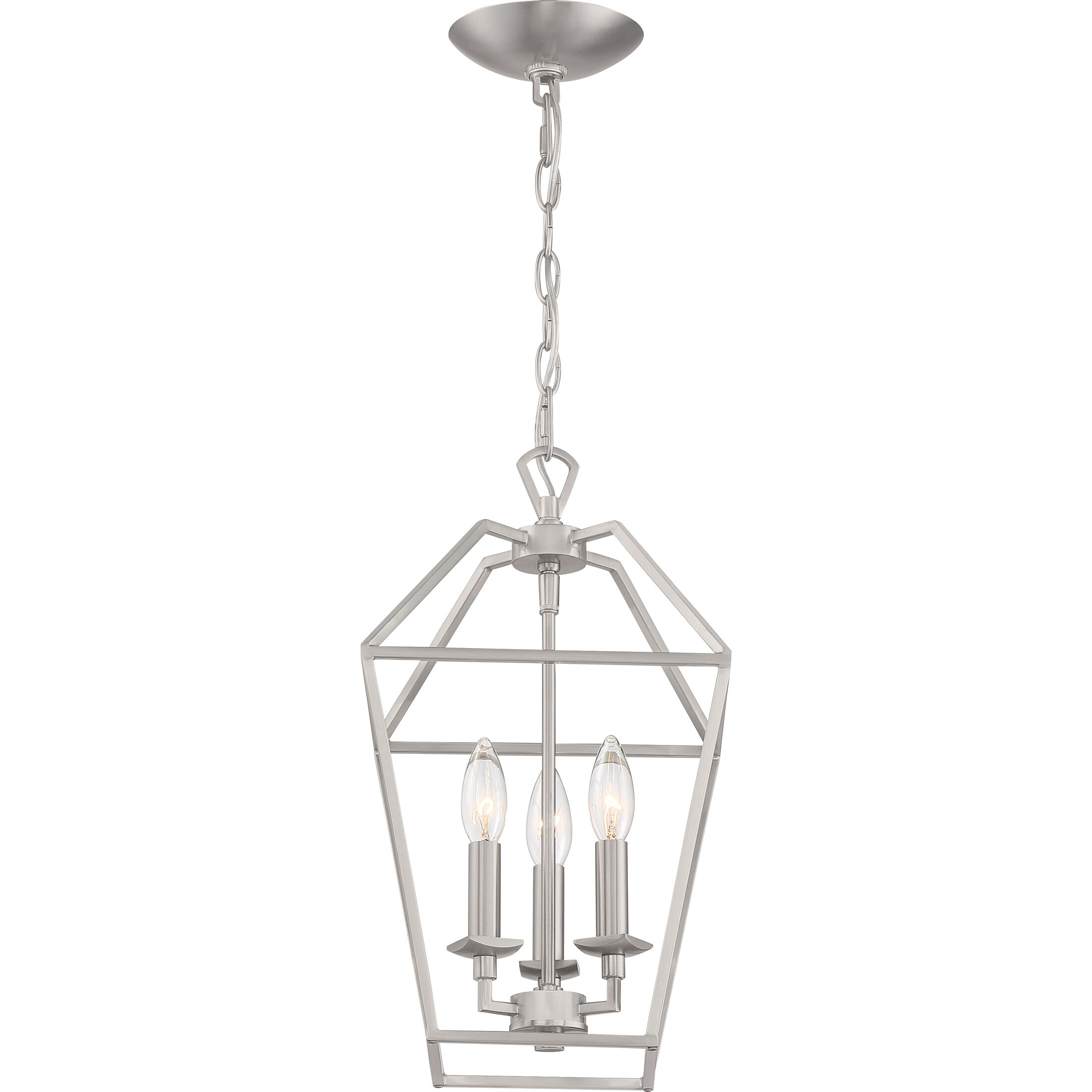 Aviary 3 Light 9.5 inch Brushed Nickel Foyer Chandelier Ceiling Light