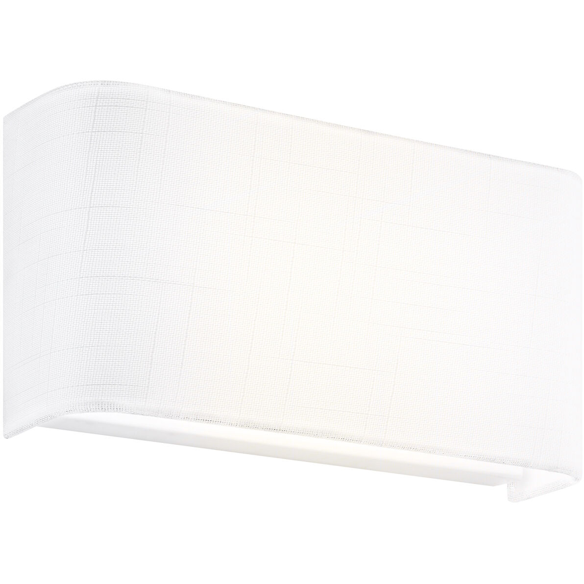 Textile Collection - Marco Family 10 inch ADA Wall Sconce Wall Light in White Linen, EVOLV