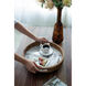 Round Cream/Brown Tray