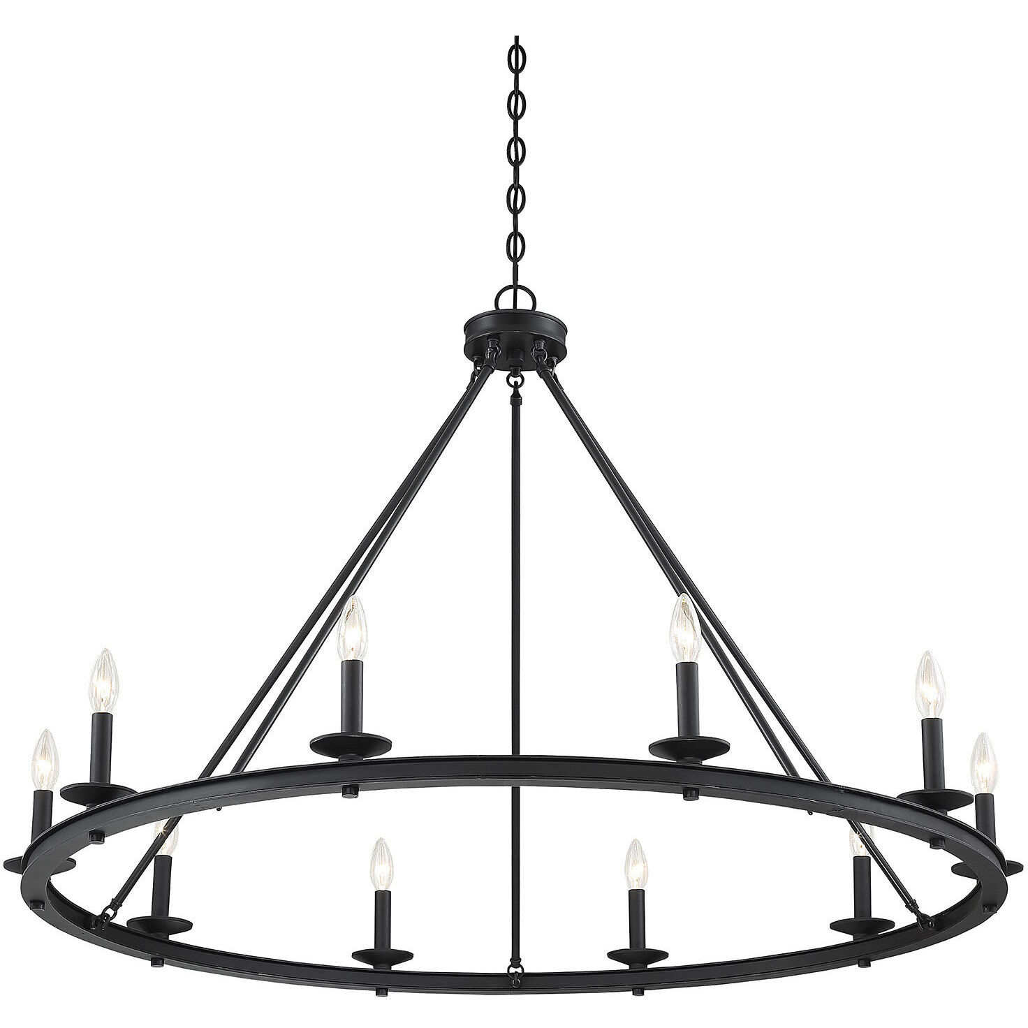 Middleton 10 Light 45 inch Matte Black Chandelier Ceiling Light, Essentials