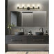 Andree 5 Light 40 inch Matte Black Bathroom Vanity Wall Light