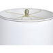 Cameron 32.5 inch 60 watt Trabzon Gold and White Table Lamp Portable Light