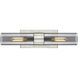 Ballston Urban 2 Light 18 inch Satin Nickel Bath Vanity Light Wall Light in Plated Smoke Glass