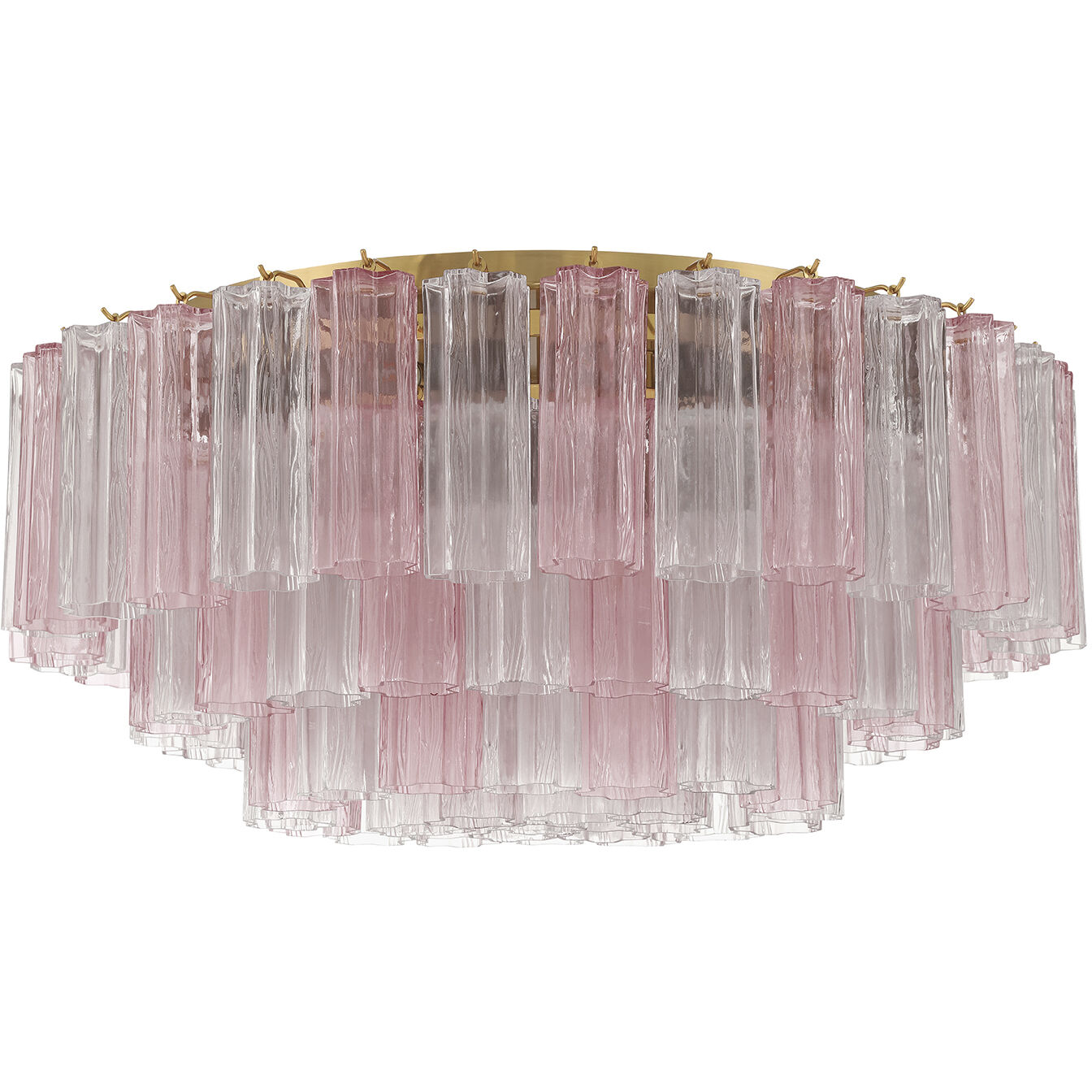 Addis 16 Light 32 inch Aged Brass Flush Ceiling Light in Spring