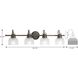 Archie 4 Light 35.5 inch Venetian Bronze Bath Vanity Wall Light