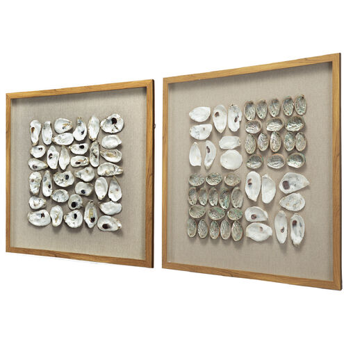 Ocasta White and Beige and Natural Shadow Boxes