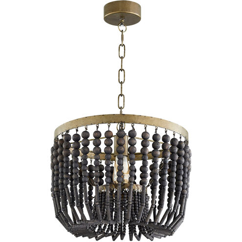 Estrella 1 Light 16 inch Tinted Raw Iron Pendant Ceiling Light