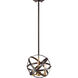 Cavallo 3 Light 12 inch Hammered Bronze/Olde Brass Pendant Ceiling Light in Hammered Bronze and Olde Brass