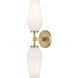 Gio Sconce Wall Light in Lacquered Brass, Large